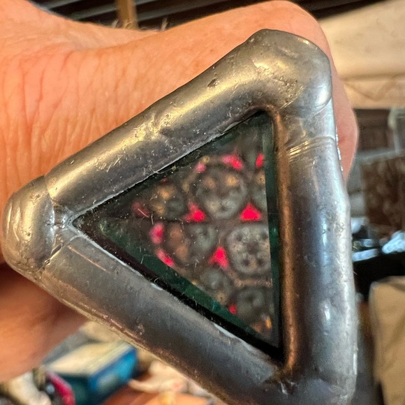 Handcrafted Kaleidoscope with vintage hand blown and studio stained glass . - Picture 5 of 6